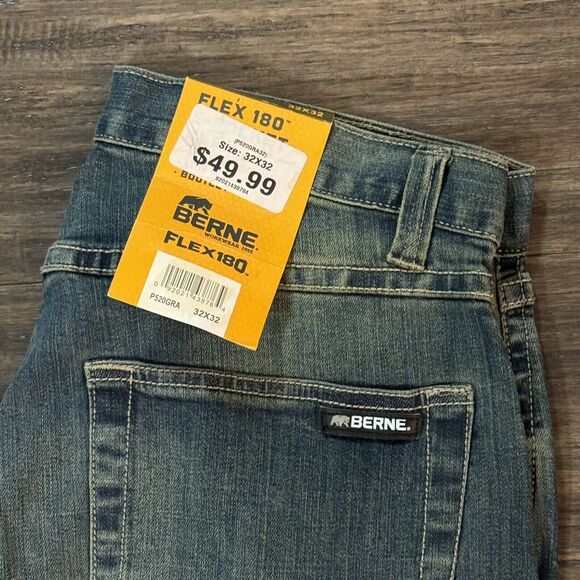 Berne Mens Putty Cotton Blend Flex 180 Pants 32x32 NWT - Picture 2 of 11